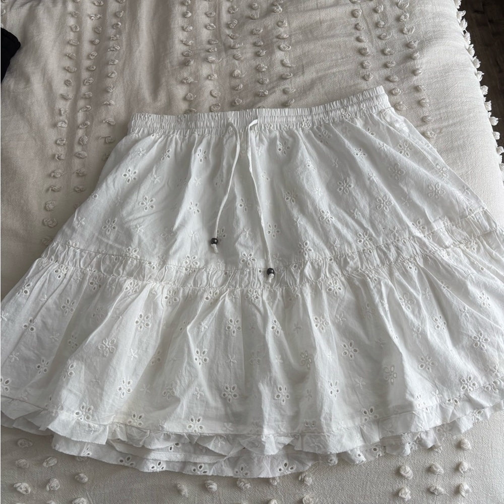 White Eyelet Skirt